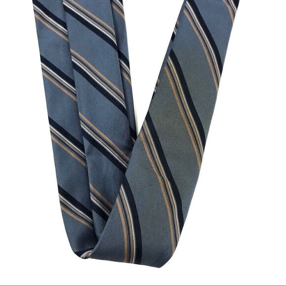 Christian Dior Light Blue Striped Necktie - Picture 4 of 5